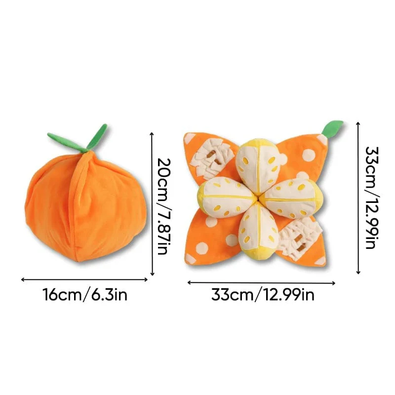 Orange Hide-and-Seek Plush Dog Toy - Image 14
