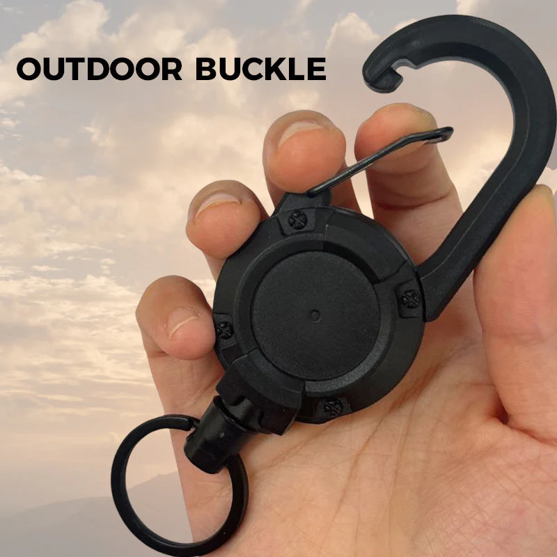 Outdoor Automatic Retractable Wire Rope Luya Tactical Keychain - Image 5