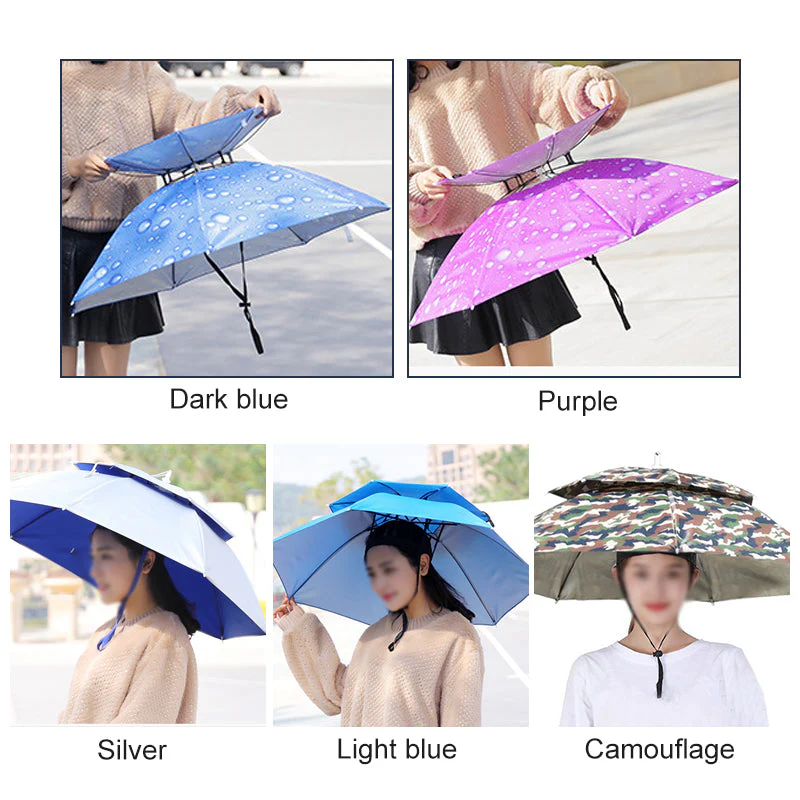 Outdoor Double Layer Umbrella Hat - Image 11