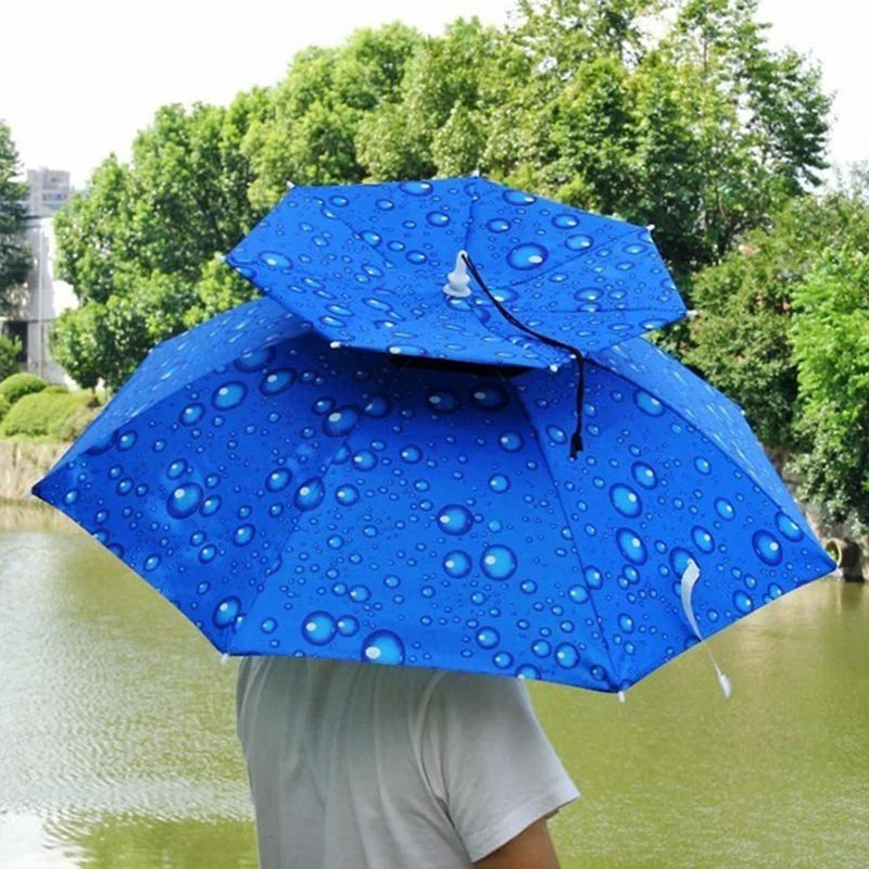 Outdoor Double Layer Umbrella Hat - Image 2