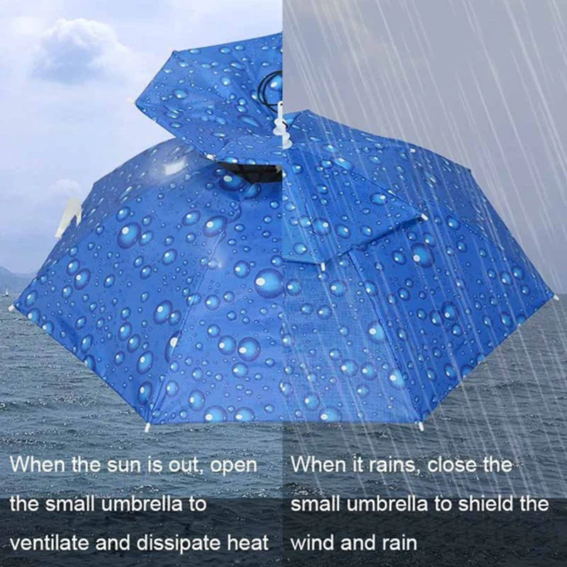 Outdoor Double Layer Umbrella Hat - Image 6