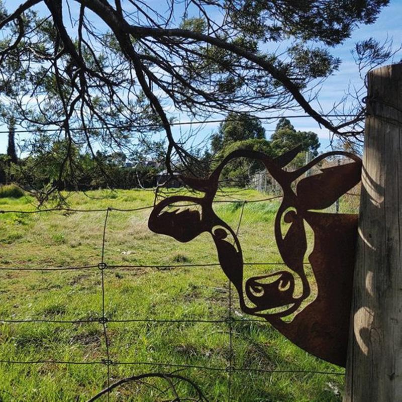 Outdoor Garden Farm Peeping Goat Metal Artwork Indoor Decoration - Image 5