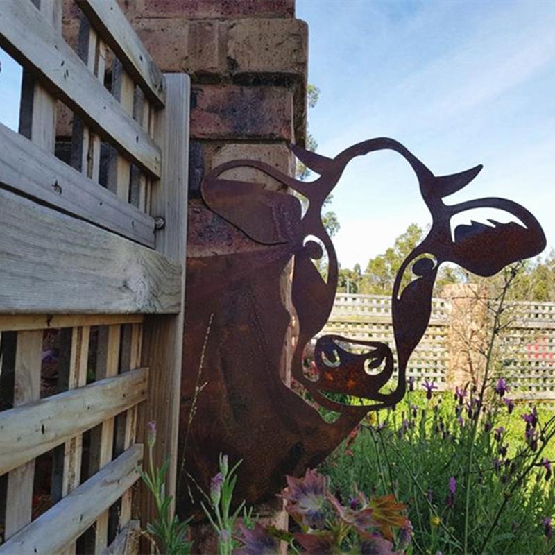 Outdoor Garden Farm Peeping Goat Metal Artwork Indoor Decoration - Image 7
