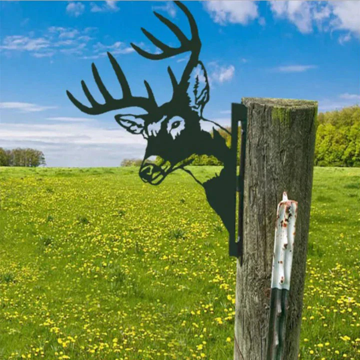 Outdoor Garden Farm Peeping Goat Metal Artwork Indoor Decoration - Image 9