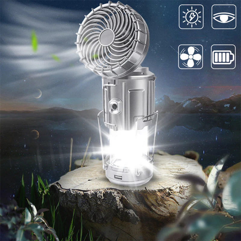Outdoor LED Camping Light with Fan - Image 2