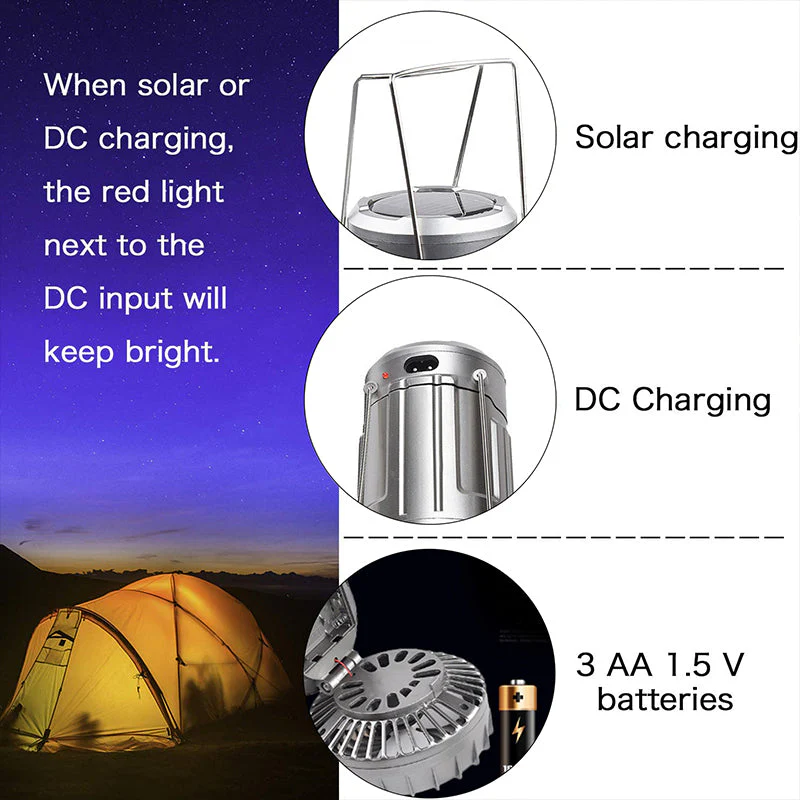 Outdoor LED Camping Light with Fan - Image 4