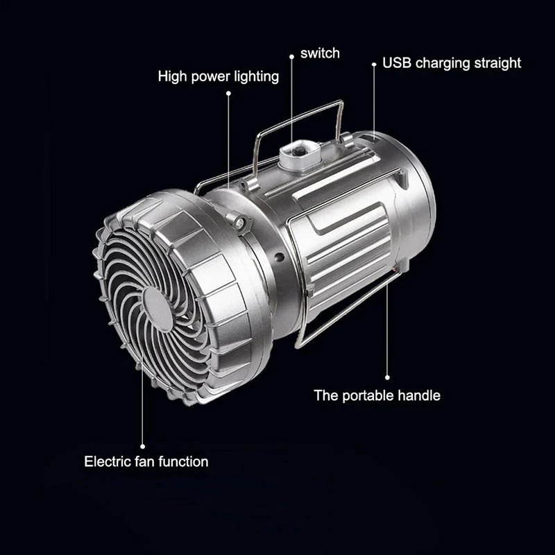 Outdoor LED Camping Light with Fan - Image 9