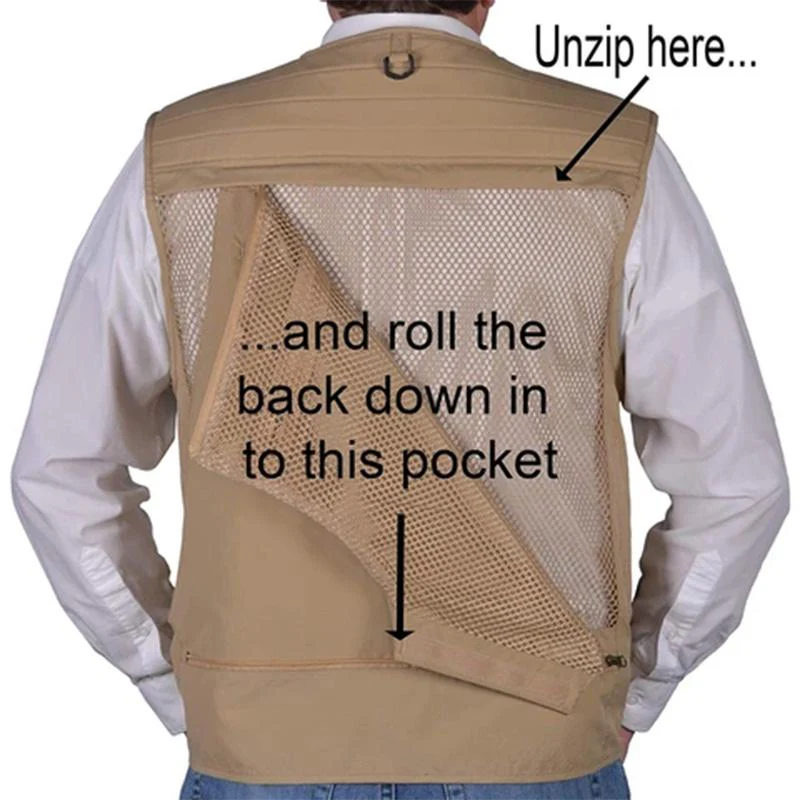 Outdoor Lightweight Mesh Fabric Vest - Image 5
