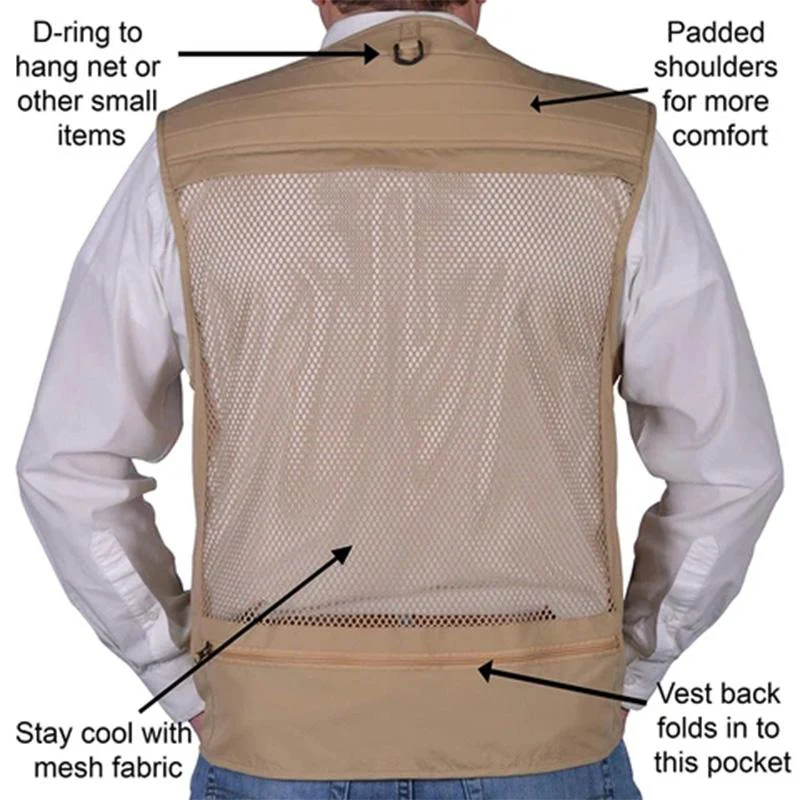Outdoor Lightweight Mesh Fabric Vest - Image 6