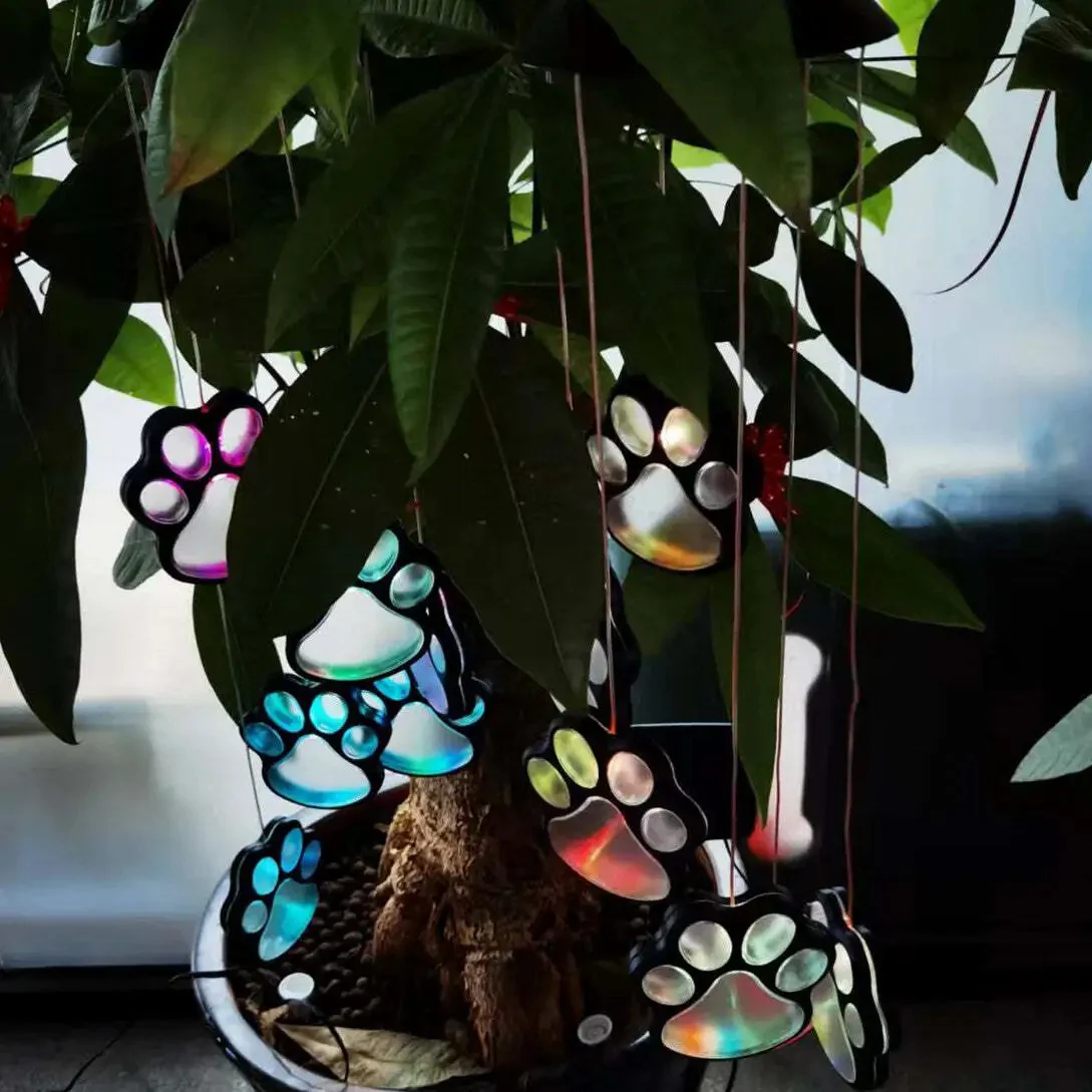 Paw Prints Solar Wind Chime - Image 4