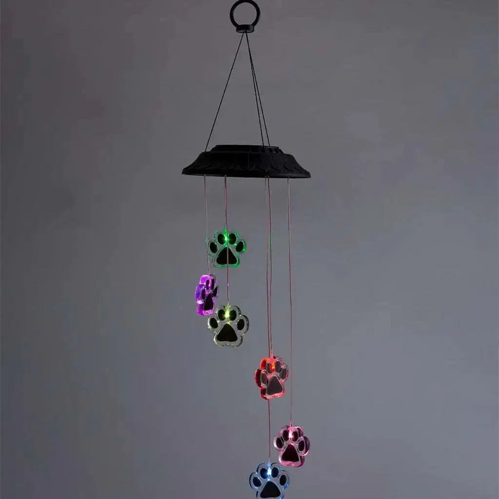 Paw Prints Solar Wind Chime - Image 5
