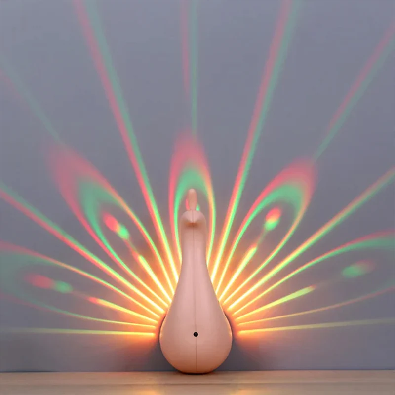 Peacock Led Projector Wall Lights For Bedroom - Image 4