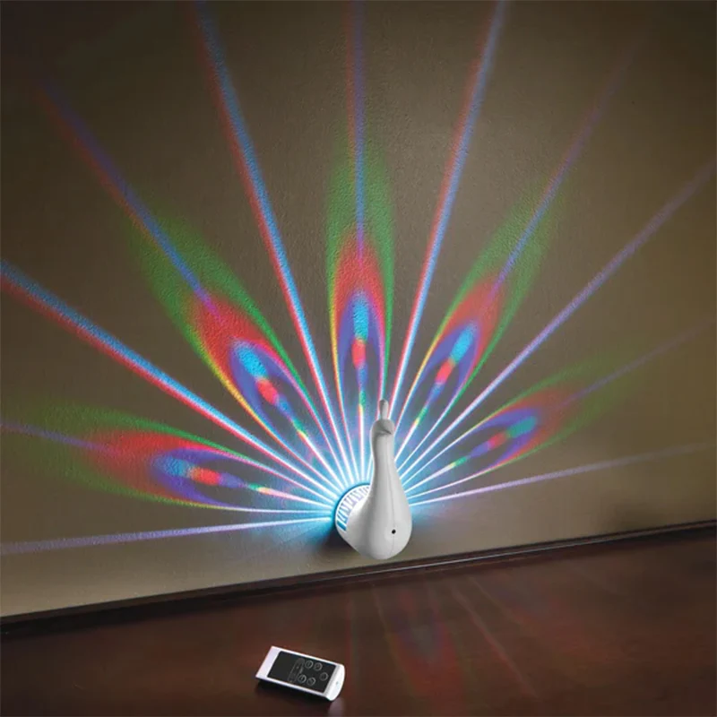 Peacock Led Projector Wall Lights For Bedroom - Image 6