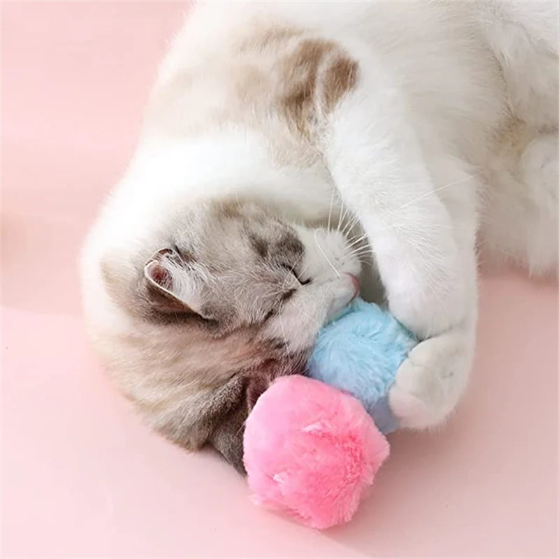 Pet Electric Ball Toy with Plush Cover(4 Colors Included) - Image 3