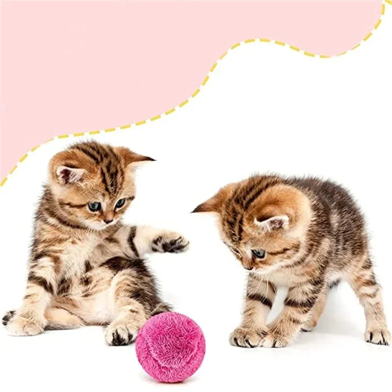Pet Electric Ball Toy with Plush Cover(4 Colors Included) - Image 4