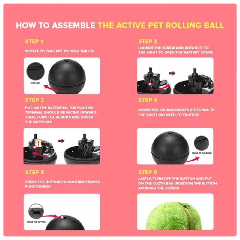 Pet Electric Ball Toy with Plush Cover(4 Colors Included) - Image 6