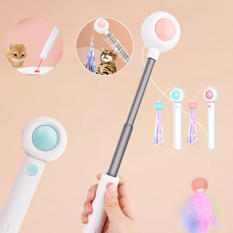 Pet Telescopic Laser Teasing Stick - Image 16