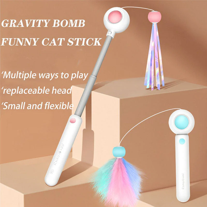 Pet Telescopic Laser Teasing Stick - Image 2