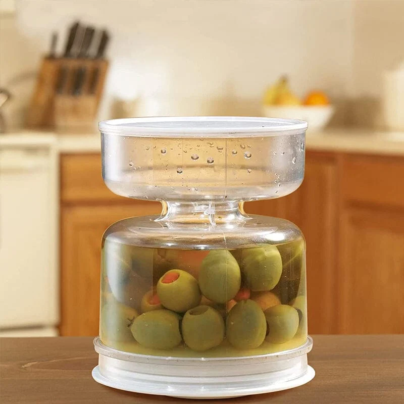 Pickle and Olives Jar Container with Strainer - Image 10