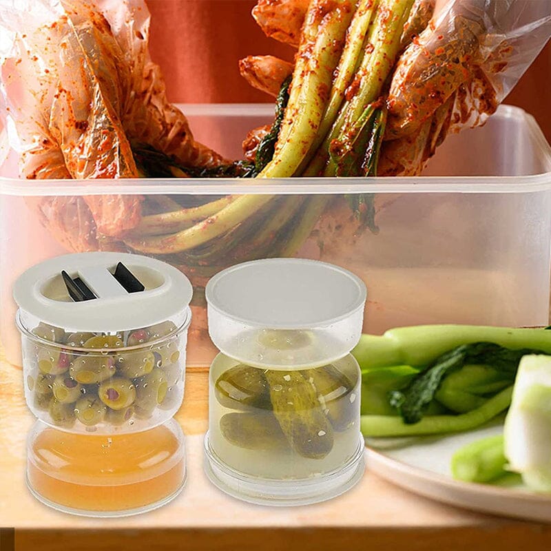 Pickle and Olives Jar Container with Strainer - Image 6
