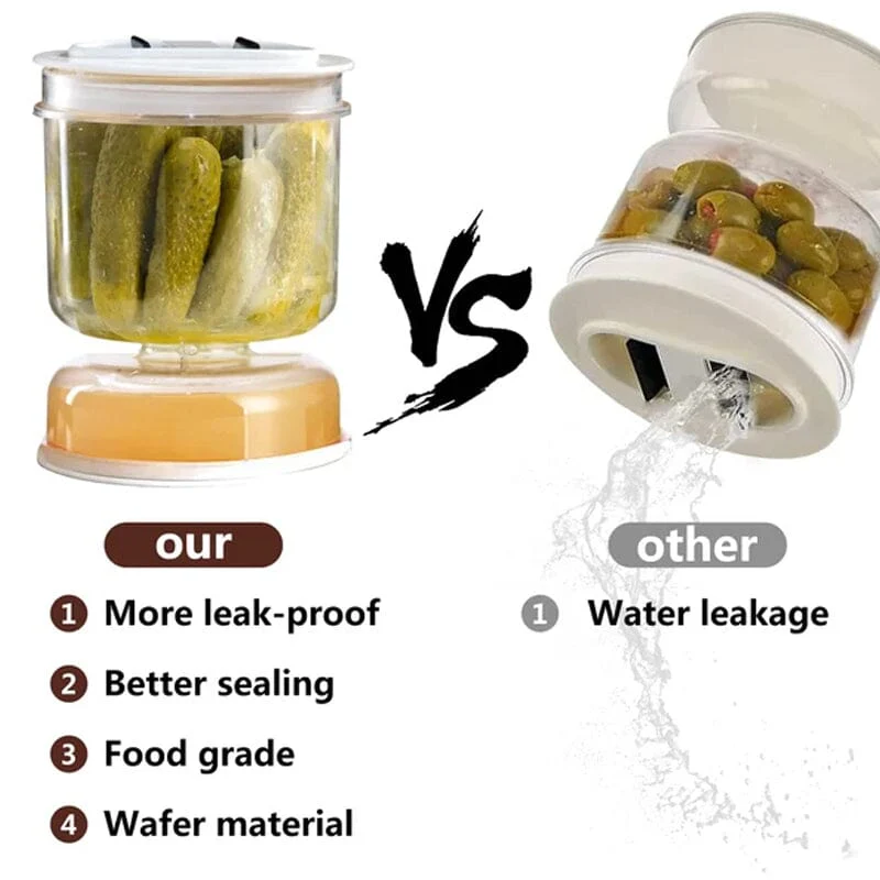 Pickle and Olives Jar Container with Strainer - Image 7