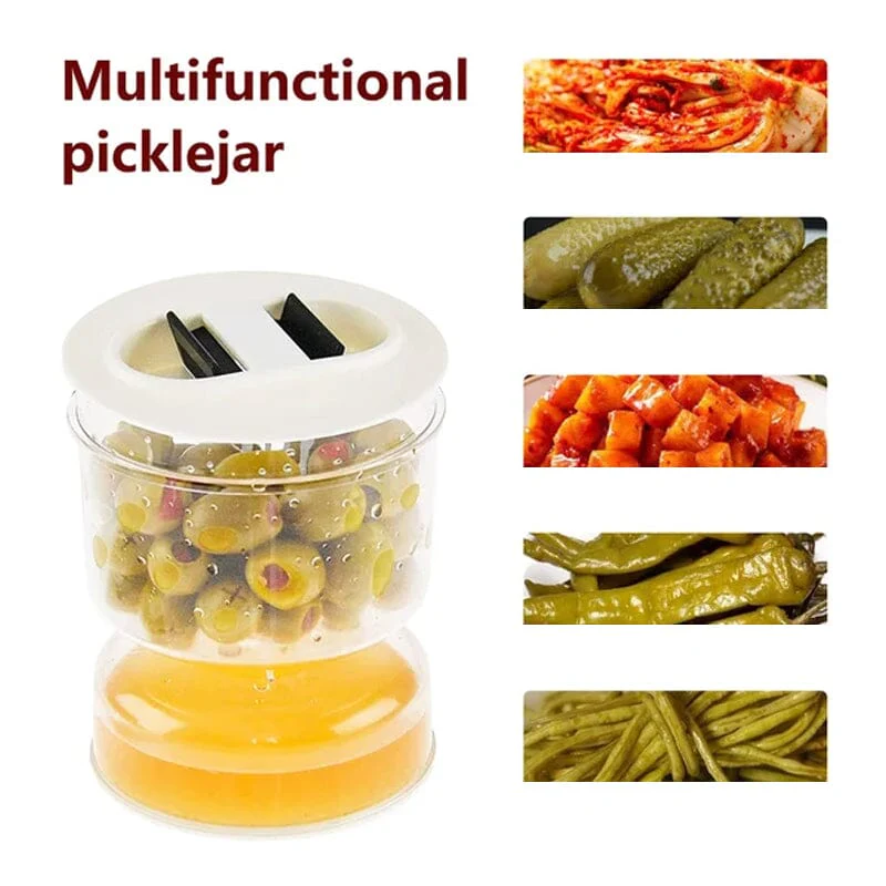 Pickle and Olives Jar Container with Strainer - Image 9