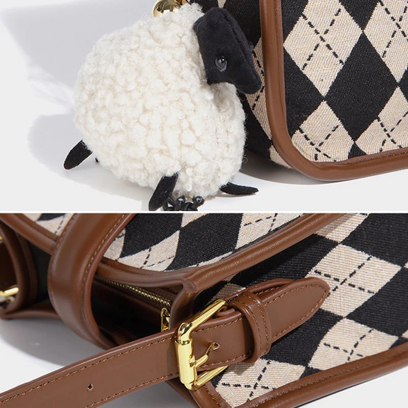 Plaid Canvas Crossbody bag - Image 7