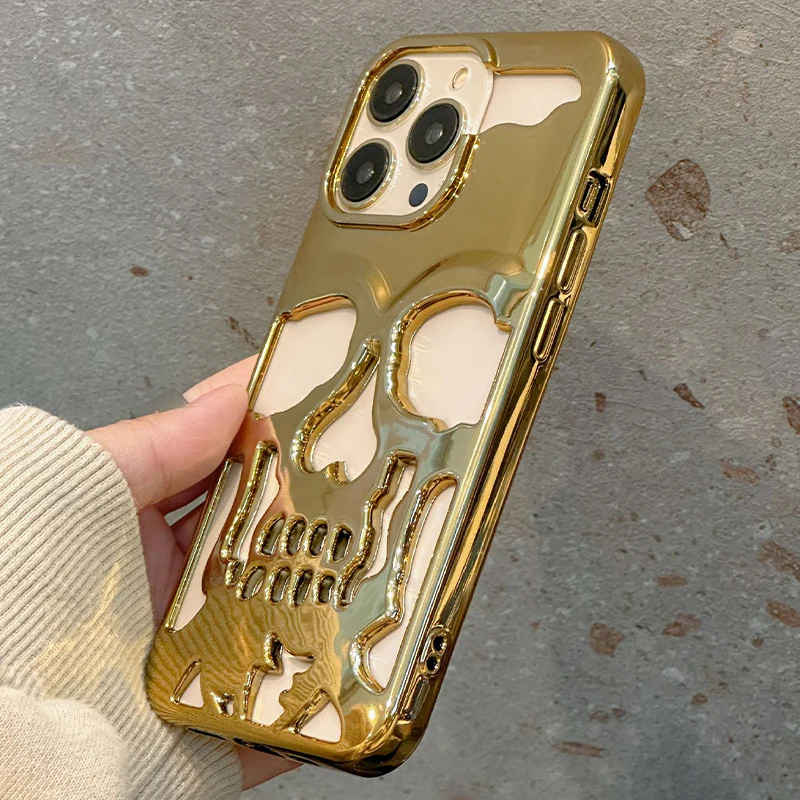 Plated Skull Case Cover For iPhone - Image 11