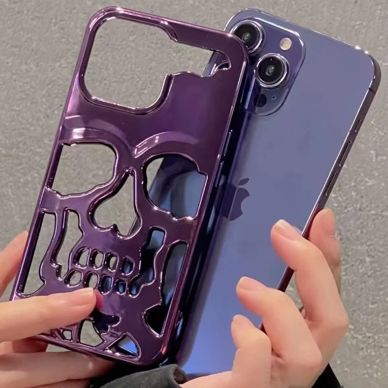 Plated Skull Case Cover For iPhone - Image 13