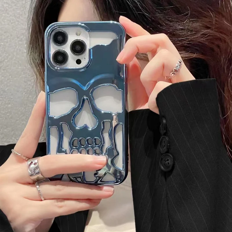 Plated Skull Case Cover For iPhone - Image 2