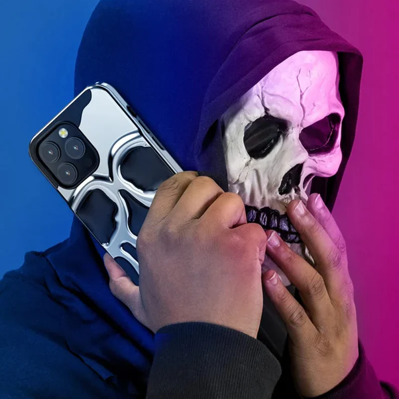 Plated Skull Case Cover For iPhone - Image 4