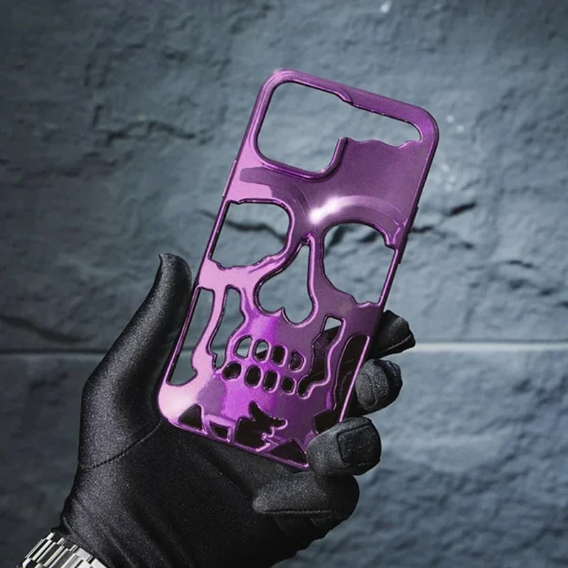 Plated Skull Case Cover For iPhone - Image 6