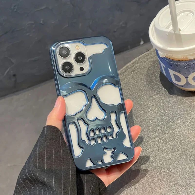 Plated Skull Case Cover For iPhone - Image 9