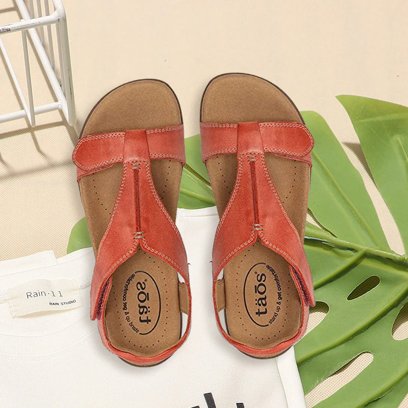 Platform Wedge Velcro Strap Sandals - Image 2