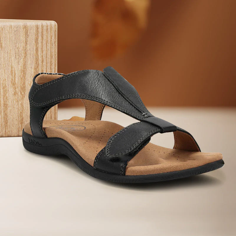 Platform Wedge Velcro Strap Sandals - Image 4