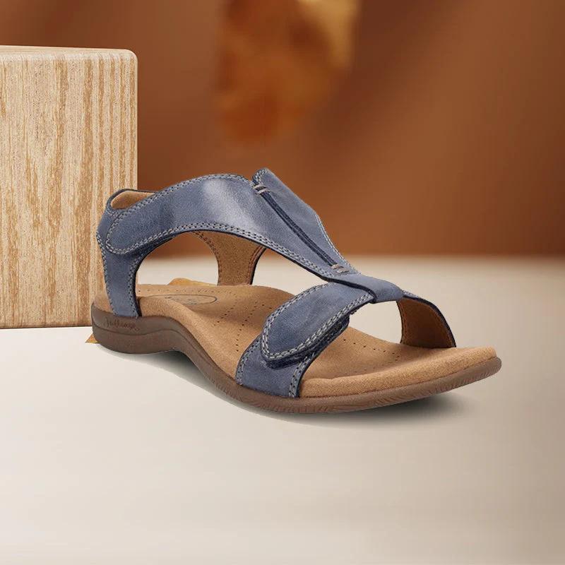 Platform Wedge Velcro Strap Sandals - Image 7