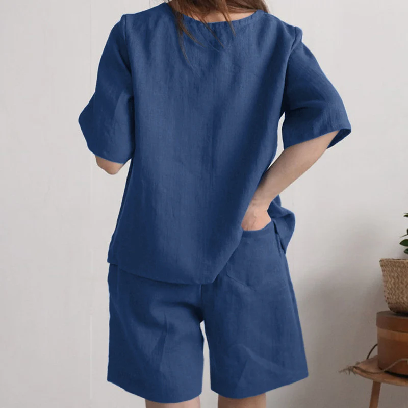 Plus Size Loose Shorts Suit - Image 7