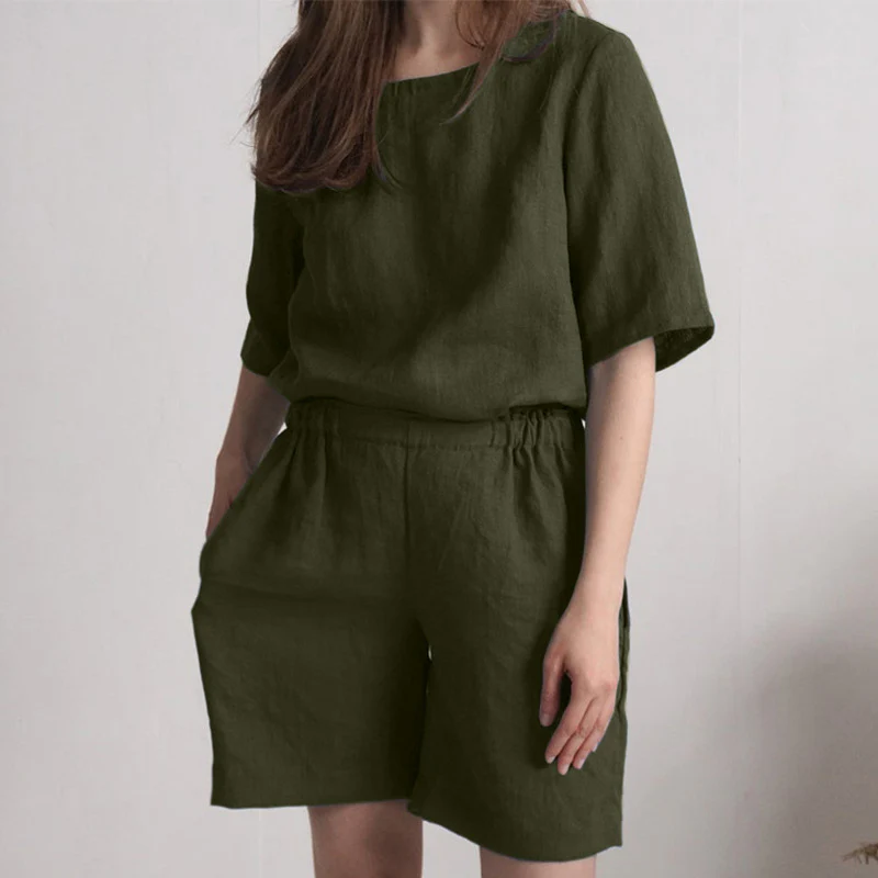 Plus Size Loose Shorts Suit - Image 8