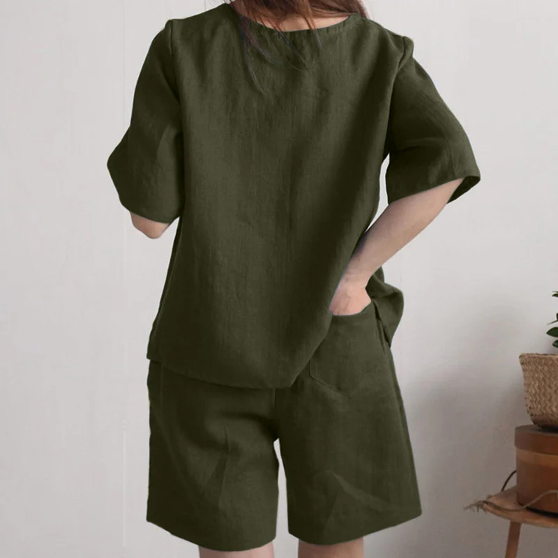 Plus Size Loose Shorts Suit - Image 9