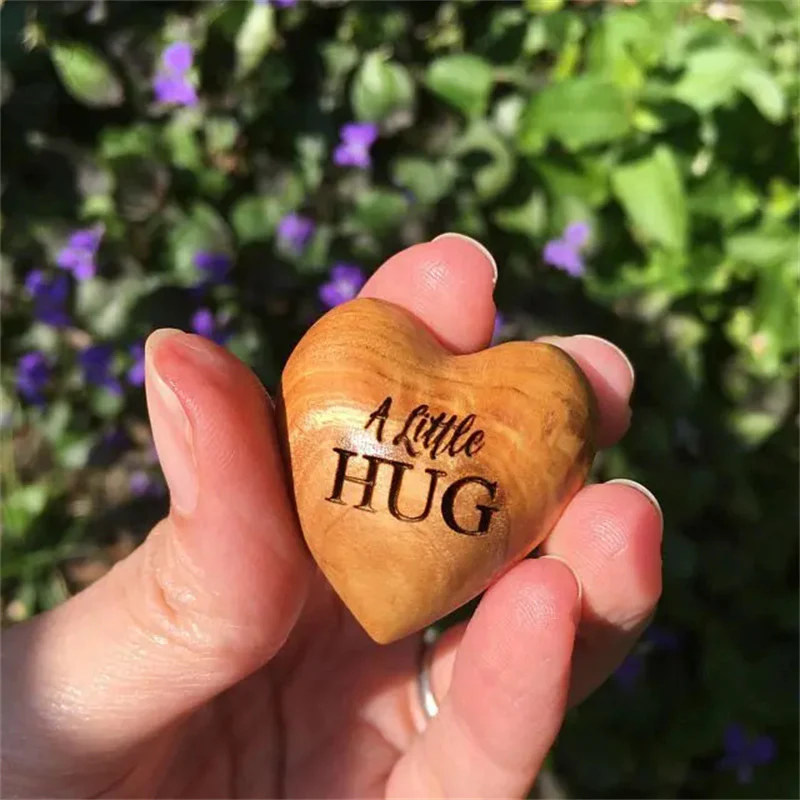 Pocket Hug Wooden Heart Token - Image 2