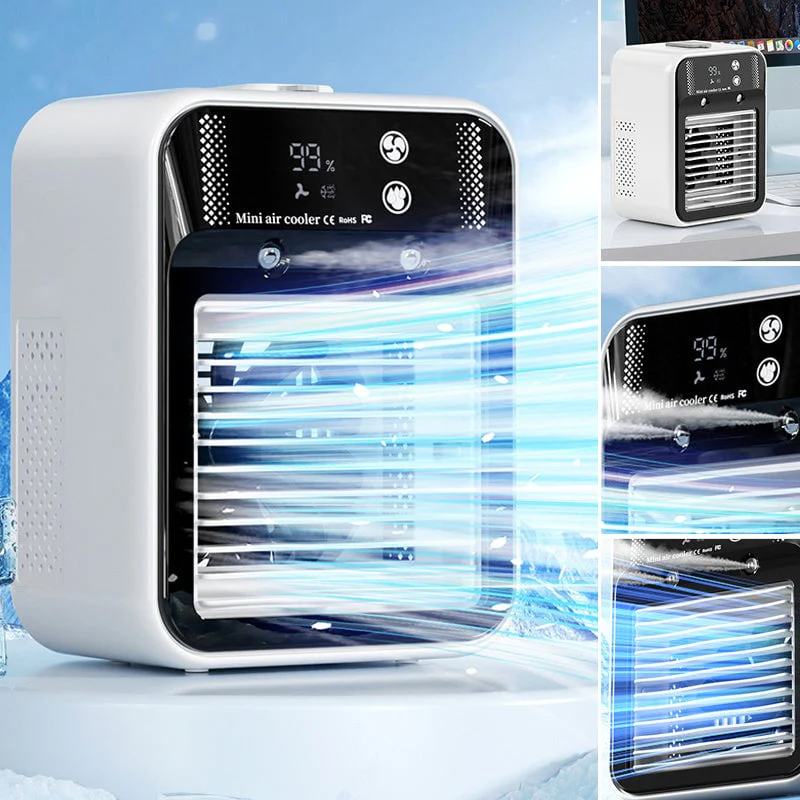 Portable 3-In-1 Cooling Fan with 2-Speed Mist - Image 12