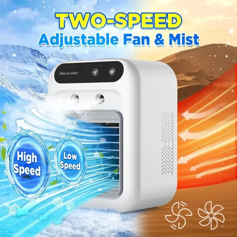 Portable 3-In-1 Cooling Fan with 2-Speed Mist - Image 4