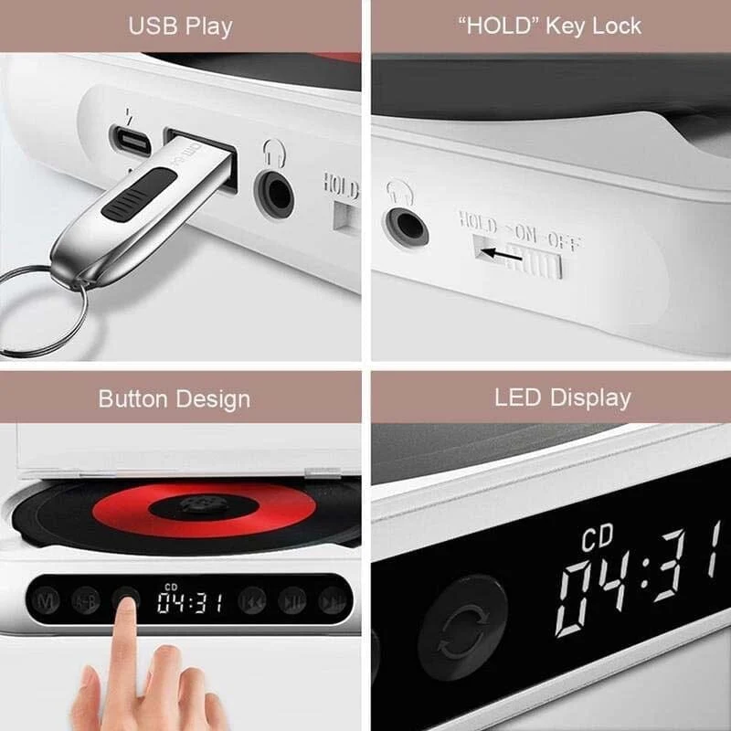 Portable Bluetooth-compatible CD Player - Image 3