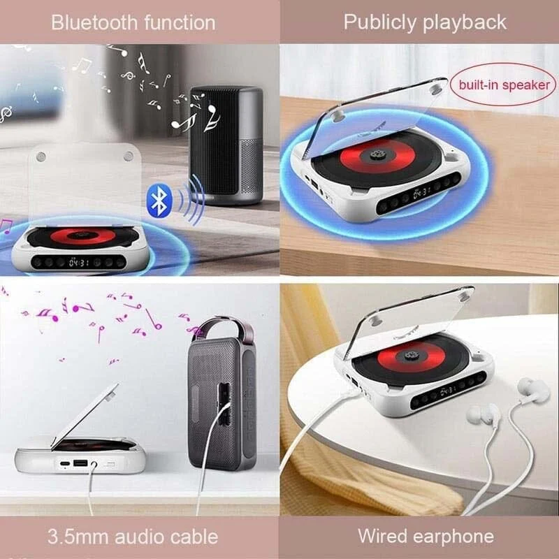 Portable Bluetooth-compatible CD Player - Image 4