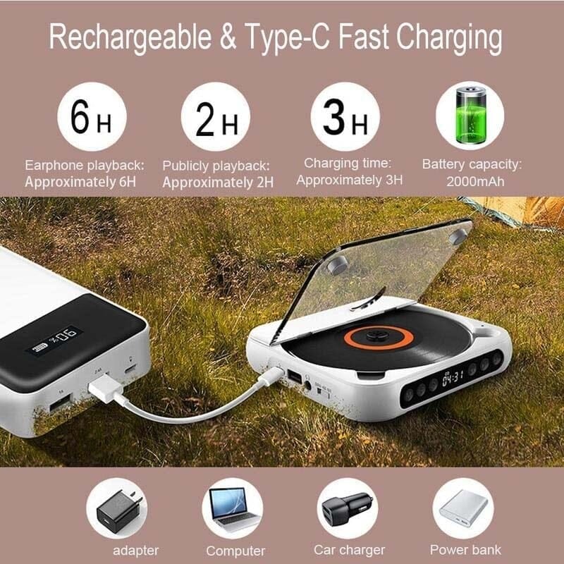 Portable Bluetooth-compatible CD Player - Image 6