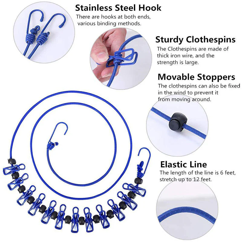 Portable Elastic Travel Clothes Rack - Image 8