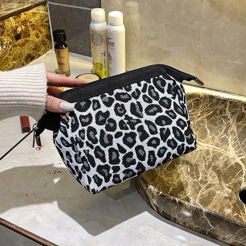 Portable Leopard Print Makeup Bag - Image 8