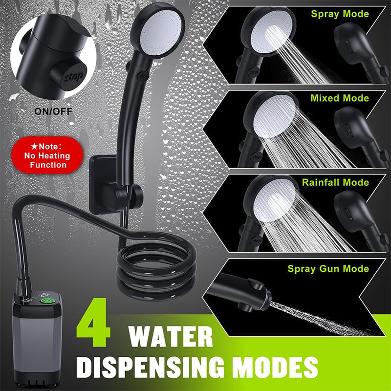 Portable Rechargeable Outdoor Camping Shower Pump - Image 2