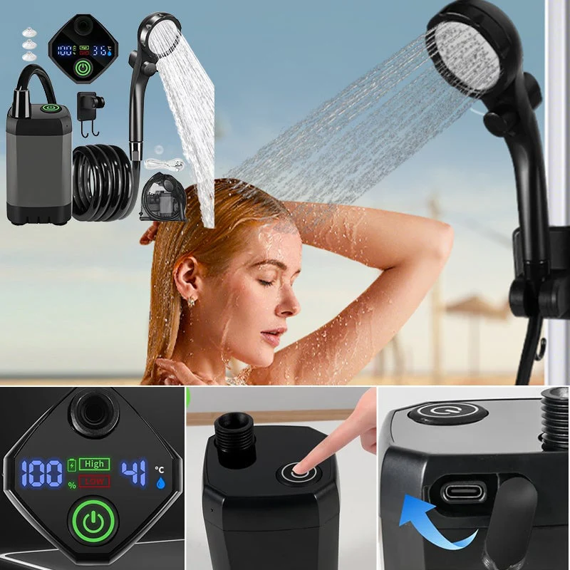 Portable Rechargeable Outdoor Camping Shower Pump - Image 6