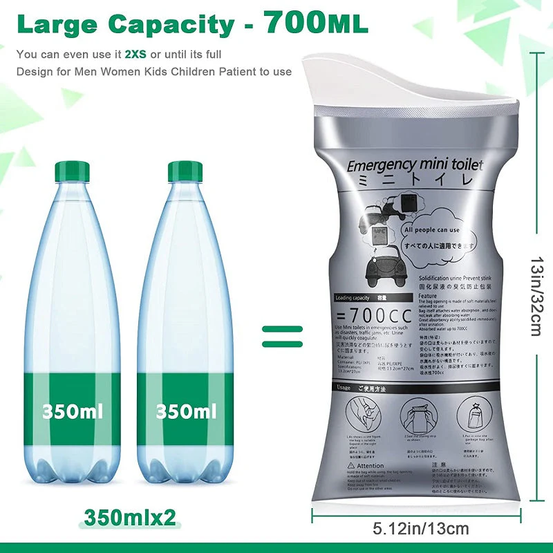 Portable Travel Pee Bags (700ML) - Image 8